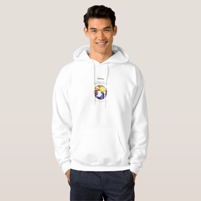 Veste À Capuche Personnaliser le nom, RCIA Dove Circle sur Jaune (Devant entier)