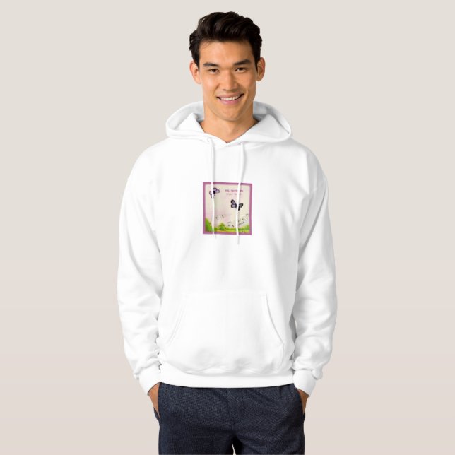 Veste À Capuche Personnaliser, Musique Papillons Merci Enseignant (Devant entier)