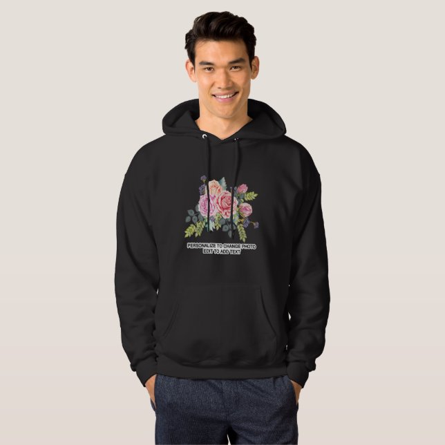 Veste À Capuche Personnaliser Personnaliser l'oeuvre photo sombre (Devant entier)