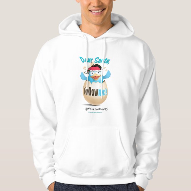Veste À Capuche Personnaliser Twitter Cher Père Noël Cadeaux Vêtem (Devant)