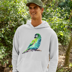 Veste À Capuche Petit perroquet vert