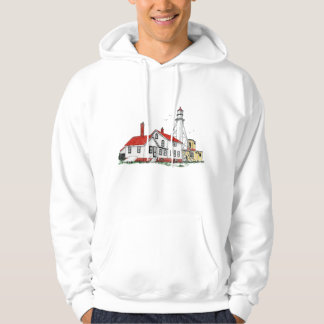 Veste À Capuche Phare de White Fish Point Michigan