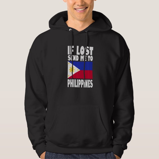 Veste À Capuche Philippines Flag Design  If lost send me to Philip (Devant)