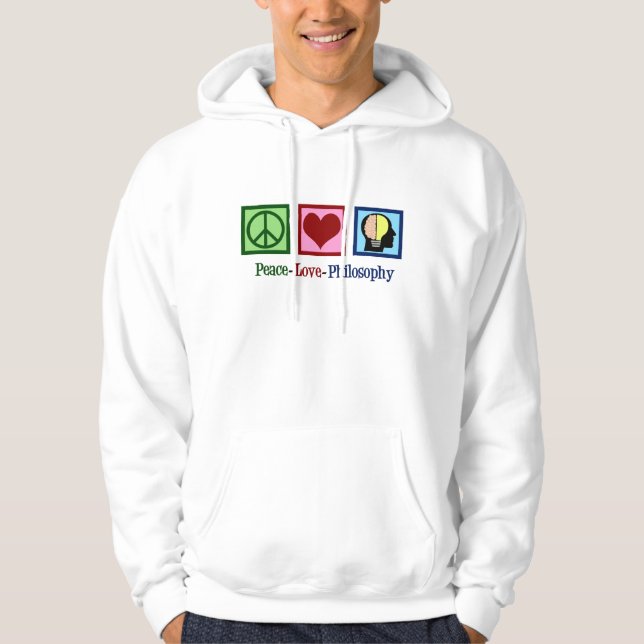 Veste À Capuche Philosophie de l'amour de la paix (Devant)
