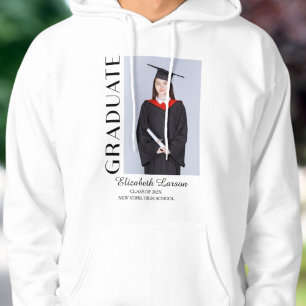 Veste À Capuche Photo personnalisée Moderne Élégant Partie de Grad