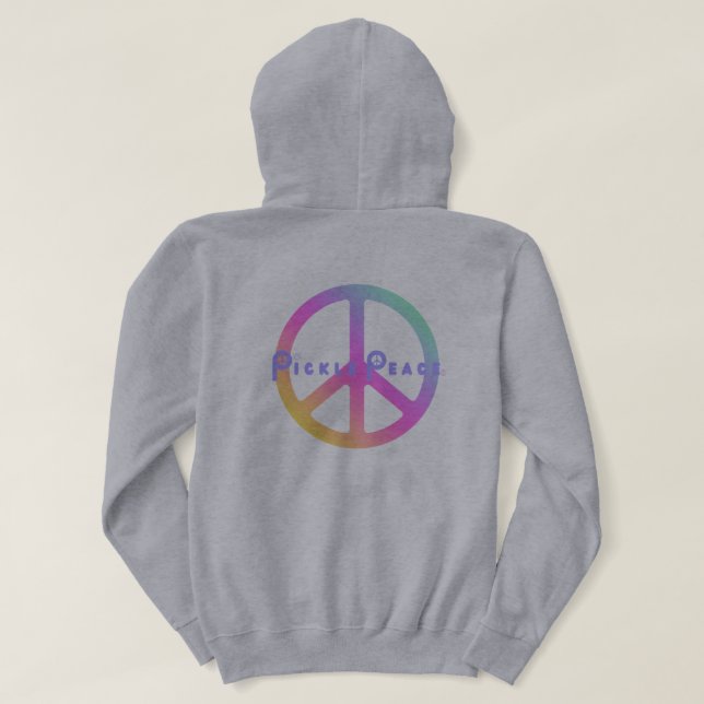 Veste À Capuche Pickle peace sweatshirt in pastels (Design dos)