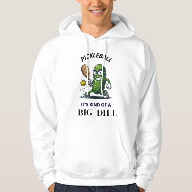 Veste À Capuche Pickleball Big Dill - Funny Sports Tee (Devant)