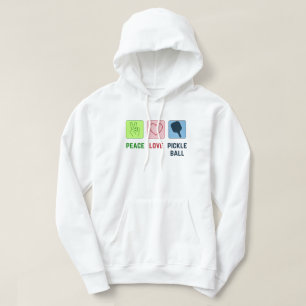 Veste À Capuche Pickleball paix et amour