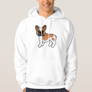 Veste À Capuche Piebald Rouge Chien de taureau mignon caricaturé C