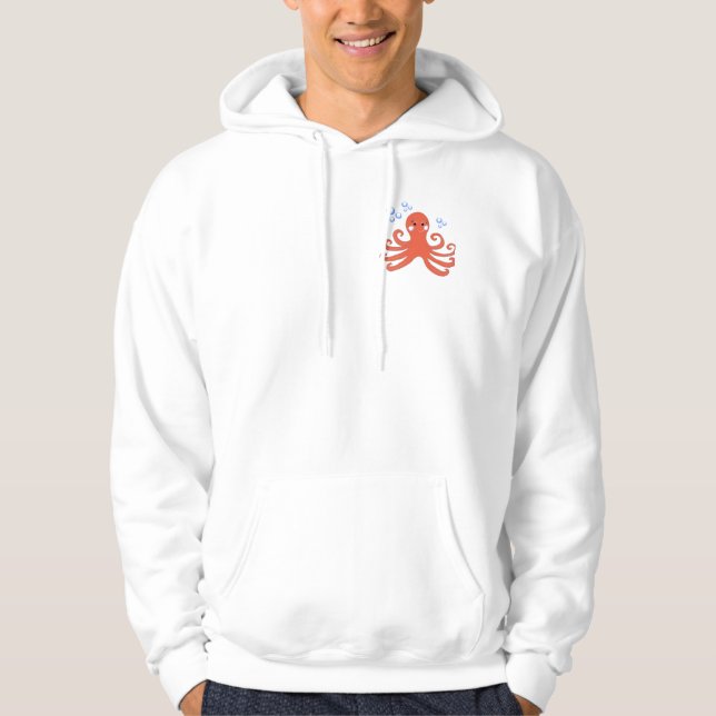 Veste À Capuche Pieuvre caricaturale (Devant)
