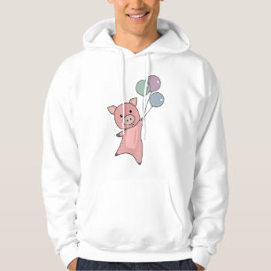 Veste À Capuche Pig Piglet Ballons mouches mignons animaux