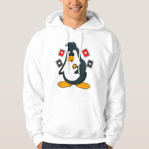 Veste À Capuche Pingouin au Poker avec cartes de Poker