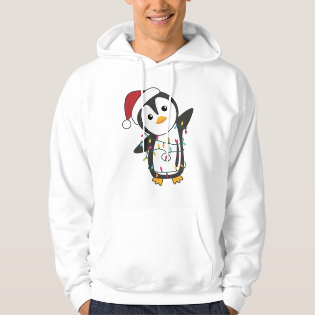 Veste À Capuche Pingouin Noël Neige Animaux d'hiver Pingouins (Devant)