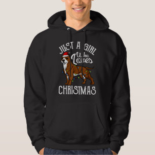 Veste À Capuche Pitbull Lover Girl Who Love Christmas Funny Pit B