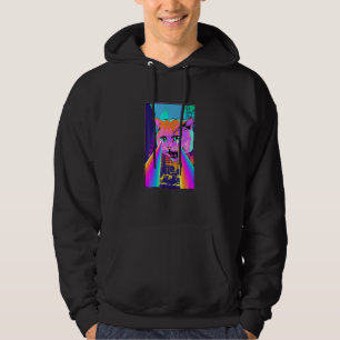 Veste À Capuche Pixie Acide Laser Chat Dans La Ville Psychedelic R