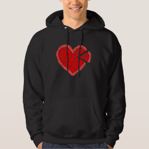 Veste À Capuche Pizza Coeur Valentines Jour Cool V Jour Restaurati
