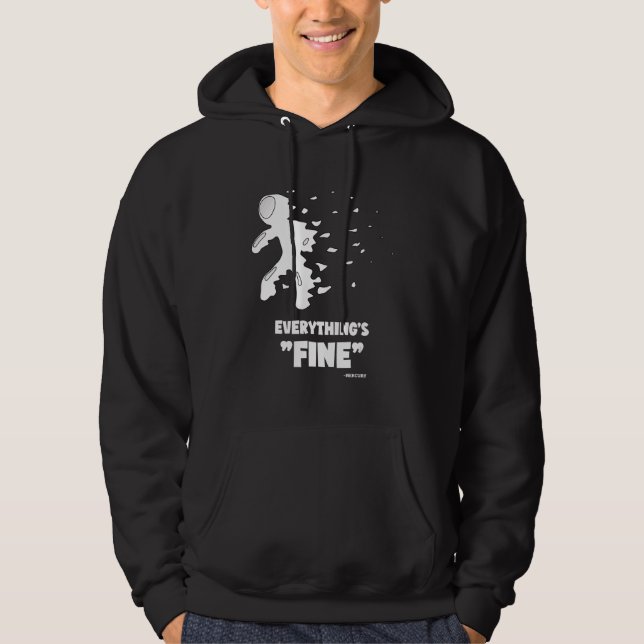 Veste À Capuche Planetary Sarcastic Humor EVERYTHING'S FINE MERCUR (Devant)