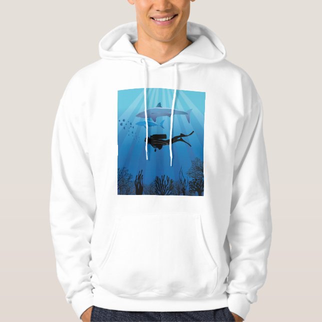 Veste À Capuche Plongée de requin Plongée plongée (Devant)