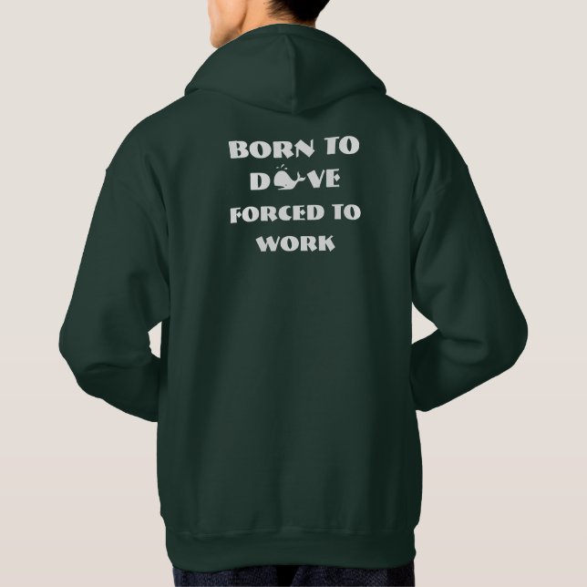 Veste À Capuche Plongeur drôle d'humour de plongée à l'air (Dos)