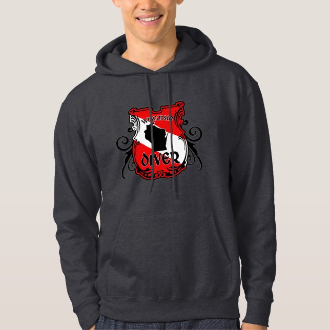 Veste À Capuche Plongeur du Wisconsin (Devant)