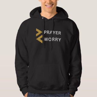 Veste À Capuche Plus de prière Moins inquiet Bible Verse Foi Chrét