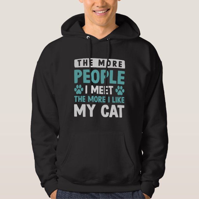 Veste À Capuche Plus je rencontre de gens (Devant)