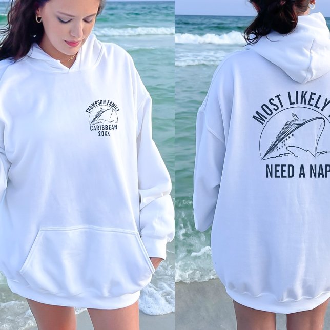 Veste À Capuche Plus Probable À Bachelorette Famille Vacay Cruise (Créateur téléchargé)