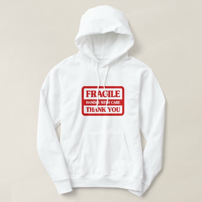 Veste À Capuche Poignée Fragile Avec Soin (Design devant)