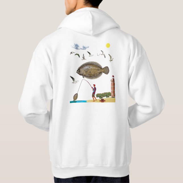 Veste À Capuche Poissons de flet (Dos)
