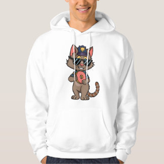 Veste À Capuche Police Cat - 90s Cartoon Donut Cop