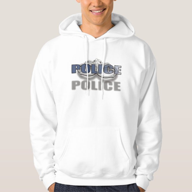 VESTE À CAPUCHE POLICE DE MANCHETTES (Devant)
