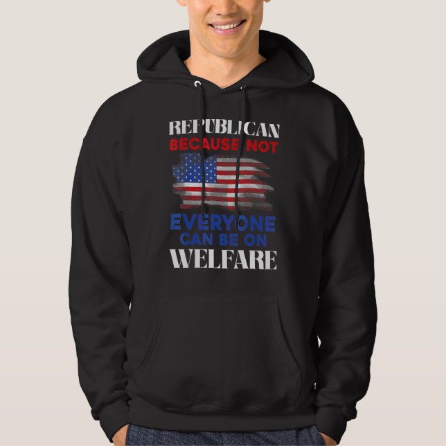 Veste À Capuche Politique républicaine Drapeau américain conservat (Devant)