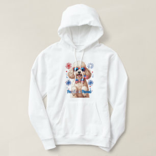 Veste À Capuche Poodle & Fier - T-shirt 4 juillet chien