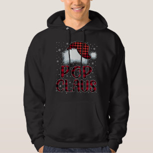 Veste À Capuche Pop Claus Joyeux Buffalo Noël Plaid Red Père Noël