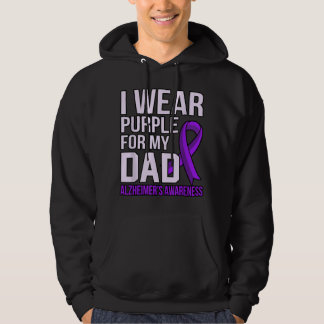 Veste À Capuche Porter le violet pour papa Le ruban de sensibilisa