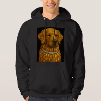 Veste À Capuche Portrait de Retriever doré en pierres précieuses
