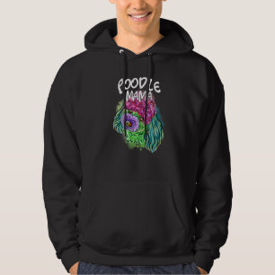 Veste À Capuche Portrait Pop coloré Poodle Chien Fête de la Mère M