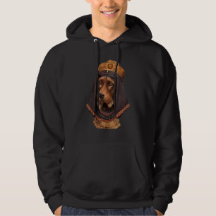 Veste À Capuche Portrait visage d'un chien ancien comme Cléopâtre