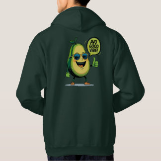 Veste À Capuche Positive Vibe Avocado Kawaii Fruit Pun Hoodie