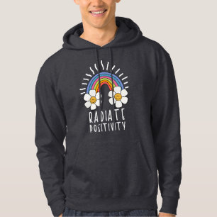 Veste À Capuche Positivité du rayonnement   Arc-en-ciel coloré et 