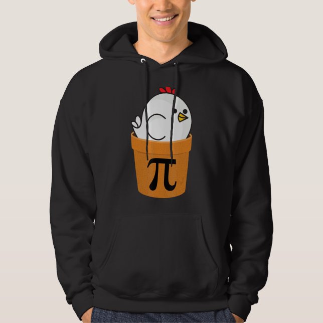 Veste À Capuche Pot de poulet Pi drôle Math Jour 2 (Devant)