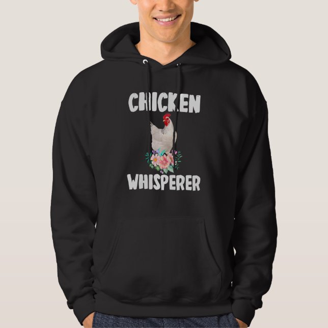 Veste À Capuche Poulet Whisperer mignon Poulet Floral Flower (Devant)