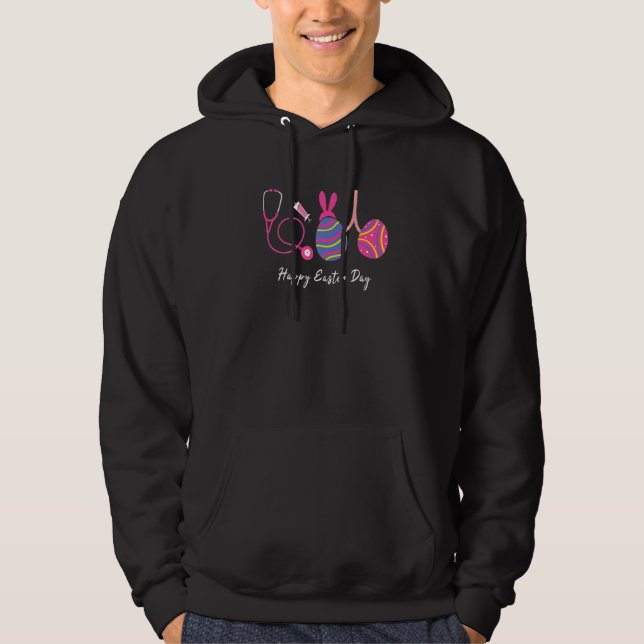 Veste À Capuche Poumons d'oeufs de lapin Infirmière respiratoire T (Devant)