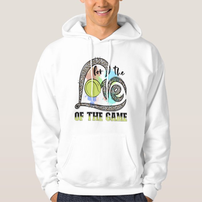 Veste À Capuche Pour L'Amour Du Jeu Tennis, Tennis Cadeau (Devant)