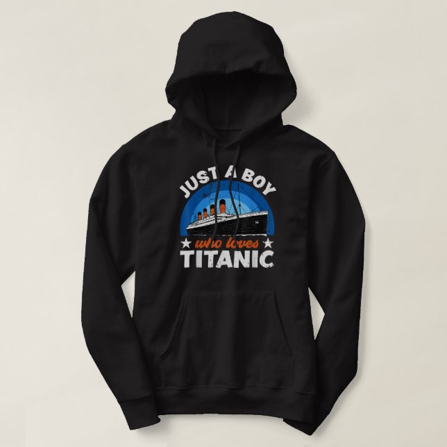 Veste À Capuche Pour les garçons qui aiment juste le Titanic RMS (Design devant)