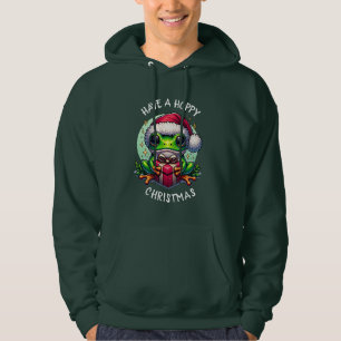 Veste À Capuche Prenez un Noël Hoppy Pun de grenouille
