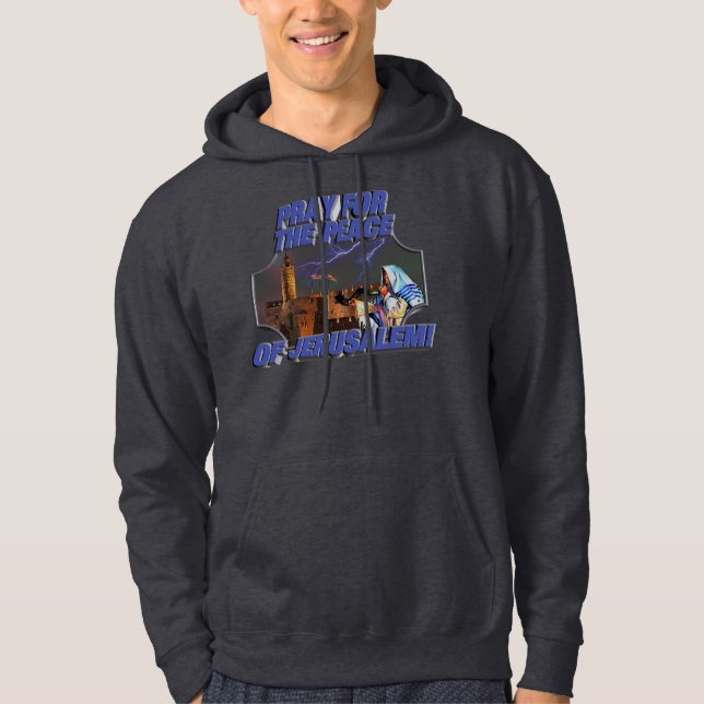 Veste À Capuche Priez pour la paix de Jérusalem (Devant)