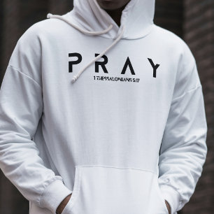 Veste À Capuche "Priez" verset de la Bible chrétienne Religieux