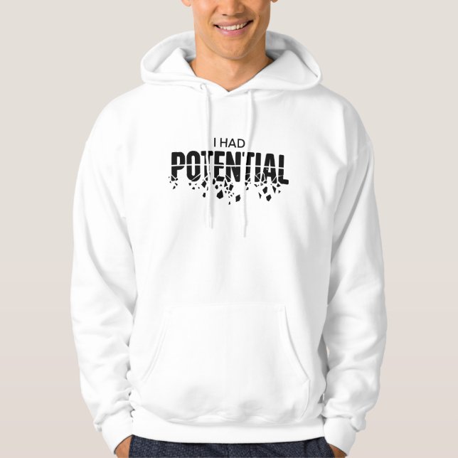 Veste À Capuche Prof de physique drôle j'avais un humour potentiel (Devant)