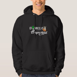 Veste À Capuche Professeur d'espagnol féminin Dis-le moi en Espag